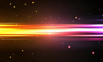 Poster - Abstract Colorful Light Streaks