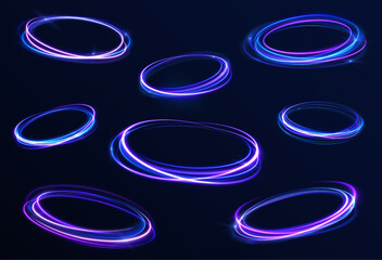 Poster - png motion sparkle twirling bright portal background vector light tornado wave neon spin glare magic glow futuristic circular spiral effect frame energy curve


