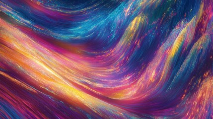 Aufkleber - Abstract colorful flowing lines