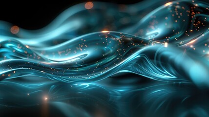 Poster - Abstract vivid color wave express and emphasize energetic signal. Seamless texture of vividness curve swirling convey sense of harmony and wonderful scene perfect for effect and graphic design. AIG53.
