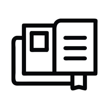 Open book with text and bookmark reading learning