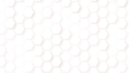 Poster - Abstract. Embossed Hexagon , honeycomb white Background ,light and shadow ,Vector