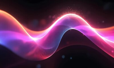 Poster - Abstract glowing wave design