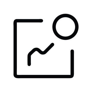 Square with wavy line and circle graphic symbol