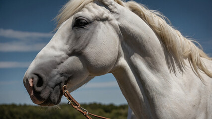 Naklejka na meble portrait of a white horse