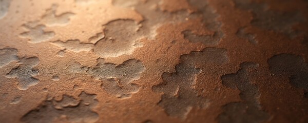 Aufkleber - Brushed bronze texture. Close-up of pitted, textured surface. Metallic bronze colors with earthy quality. Abstract background. Decorative element ideal for design, wallpaper, banner, decor, material.