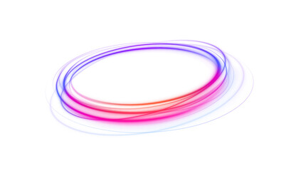 Poster - png glowing neon ring swirl magic spiral light effect modern transparent fantasy energy line futuristic motion dynamic trail glow circular shadow rounded luxury twirl power curve particle vortex

