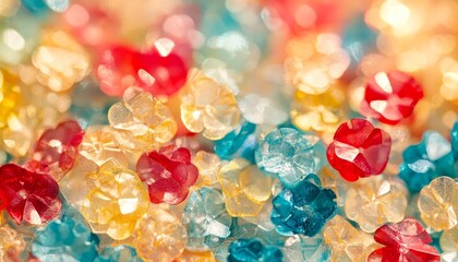 Poster - Abstract Pattern and Texture Background Featuring Decorative Beads, Swirling Colors, and Lights