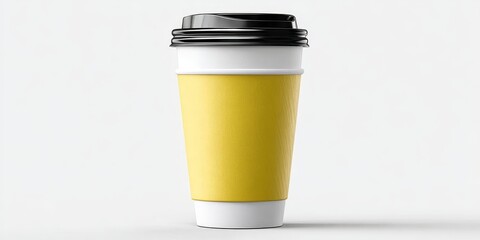 Poster - Minimalistic Coffee Cup Presentation on a Clean Background for Your Modern Beverages Menu Display