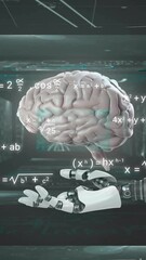 Poster - Animation of scientific data processing over robot's arm and brain