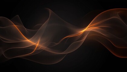 Poster - Radiant Convergence of Amber Waves and Digital Data Creating a Mesmerizing High-Tech Aesthetic
