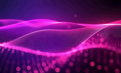 Poster - Abstract Pink and Purple Waveform Design