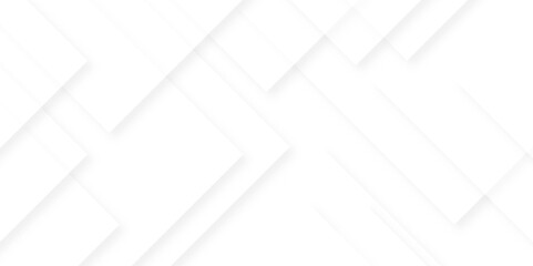 Fototapete - White rectangle and diamond triangle stripes diagonal overlay geometrical background wallpaper banner pattern. Abstract seamless modern white and gray color technology concept geometric line vector.