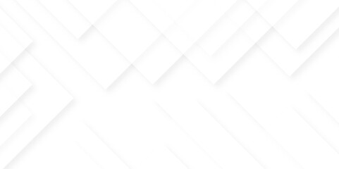Fototapete - White rectangle and diamond triangle stripes diagonal overlay geometrical background wallpaper banner pattern. Abstract seamless modern white and gray color technology concept geometric line vector.