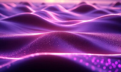 Poster - Abstract purple undulating waves