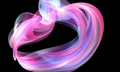 Poster - Abstract swirling colors on black background