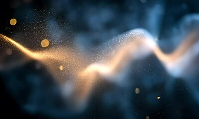 Poster - Abstract swirling particles of light