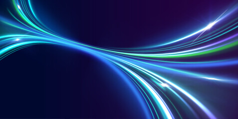 Poster - png funnel beam sparkle flare glowing tornado swirl magic circulation star bright neon vector twirl shining particle wave rotation flying abstract lens road light effect transparent blue

