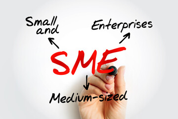 Poster - SME - Small And Medium-sized Enterprises acronym, business concept background