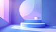 © GTNA73 - Minimalistic abstract geometric background, smooth gradients, rounded shapes and shadows, soft blue and violet tones, clean layout, perfect for UIUX and branding.
