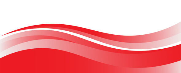 Aufkleber - red and white business wave banner background. vector