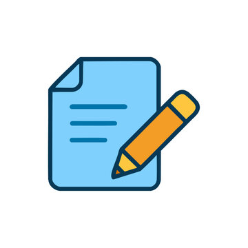 write document, write file icon vector illustration