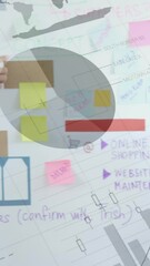 Poster - Animation of data processing over diverse business people talking