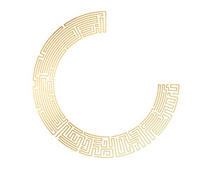 Poster - spirit sign icon. Design elements symbol Editable Maze symbol jpg. Curved many streak. Abstract Circular logo element on white background isolated. Vector illustration EPS 10