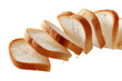 © AI Clips - Slices of white bread falling on black background isolated on a transparent background
