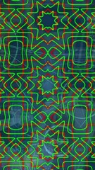 Aufkleber - Animation of data processing and shapes over diverse business people