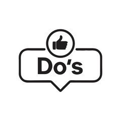 Poster - Instagram Do's Notification Icon Thumbs Up Symbol for Positive Reinforcement Guidelines and Recommendation on Social Media Platform Trends