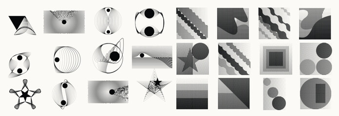 Fototapete - big, symbol, logos, stripes, beautiful, radial, trendy, stripe, logo, element, fantasy, backdrop, shape, collection, decorative, pack, contemporary, background, geometric, style, circle, object, templ