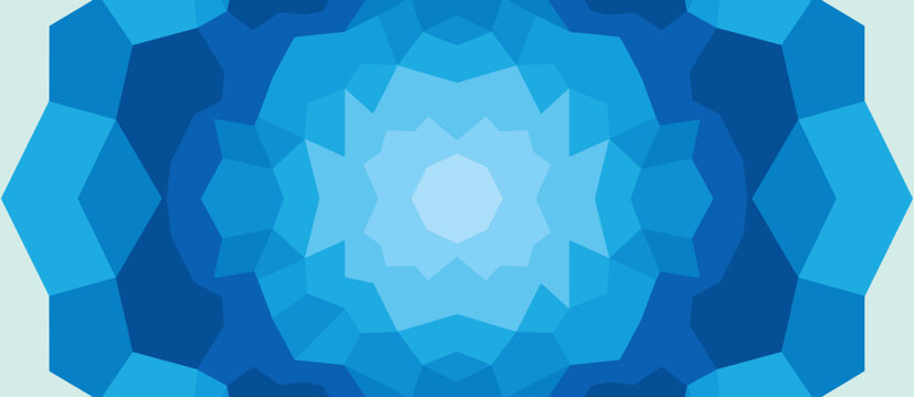 Abstract blue geometric pattern background design, mosaic texture, polygonal style