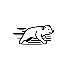 Poster - vector illustration of a bear