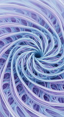 Aufkleber - Abstract swirl of light blue and purple strands, creating a hypnotic vortex effect, showcasing a dynamic and ethereal design ideal for backgrounds or digital art