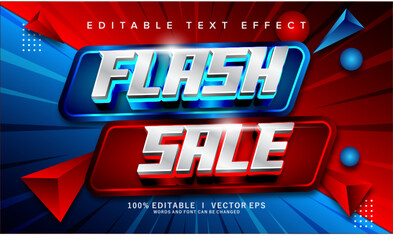 Poster - flash sale vector text effect with modern style design