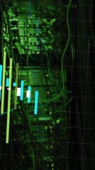 Poster - Animation of financial data processing over computer servers