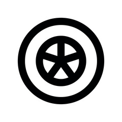 Poster - Illustration of abstract black and white star wheel vector graphic design element for logo icon or illustration use case design vector