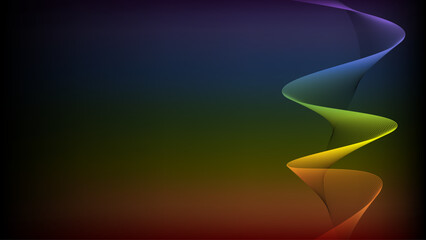 Fototapete - Colorful rainbow wave abstract background with spectrum of light gradient