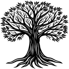 vector tree silhouette