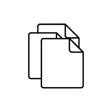 multiple file outline icon vector illustration