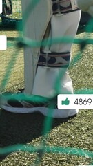 Poster - Animation of digital data processing over cricket player on field