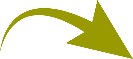 Poster - A bold green arrow curves and points to the right with sharp edges