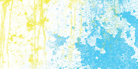 Aufkleber - Artistic abstract background displaying a textured blend of yellow and blue splashes perfect for creative design projects with a clean minimalist aesthetic