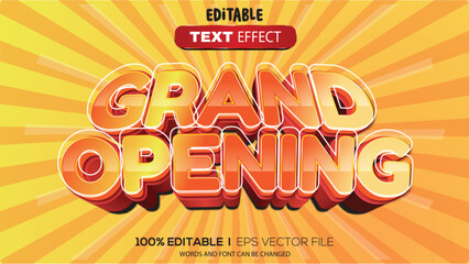 Poster - 3d text effect grand opening theme
