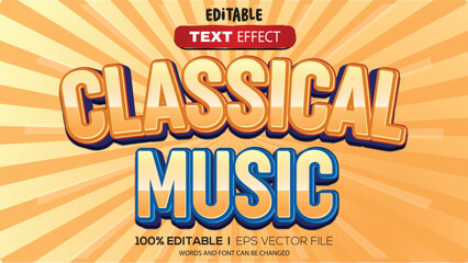 Poster - 3d text effect classical music theme