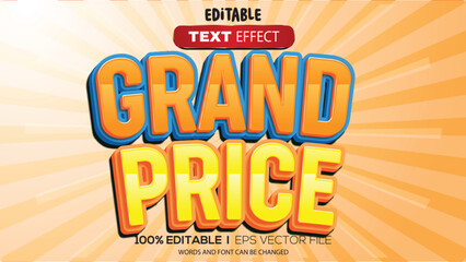 Poster - 3d text effect grand prize theme