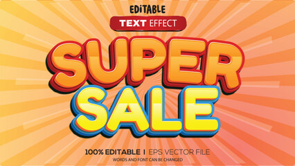 Poster - 3d text effect super sale theme