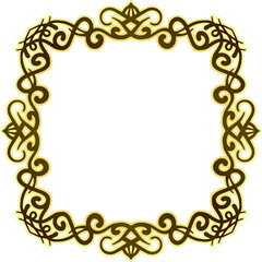 Poster - Abstract vintage golden frame design