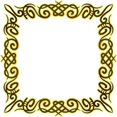 Poster - Abstract vintage golden frame design